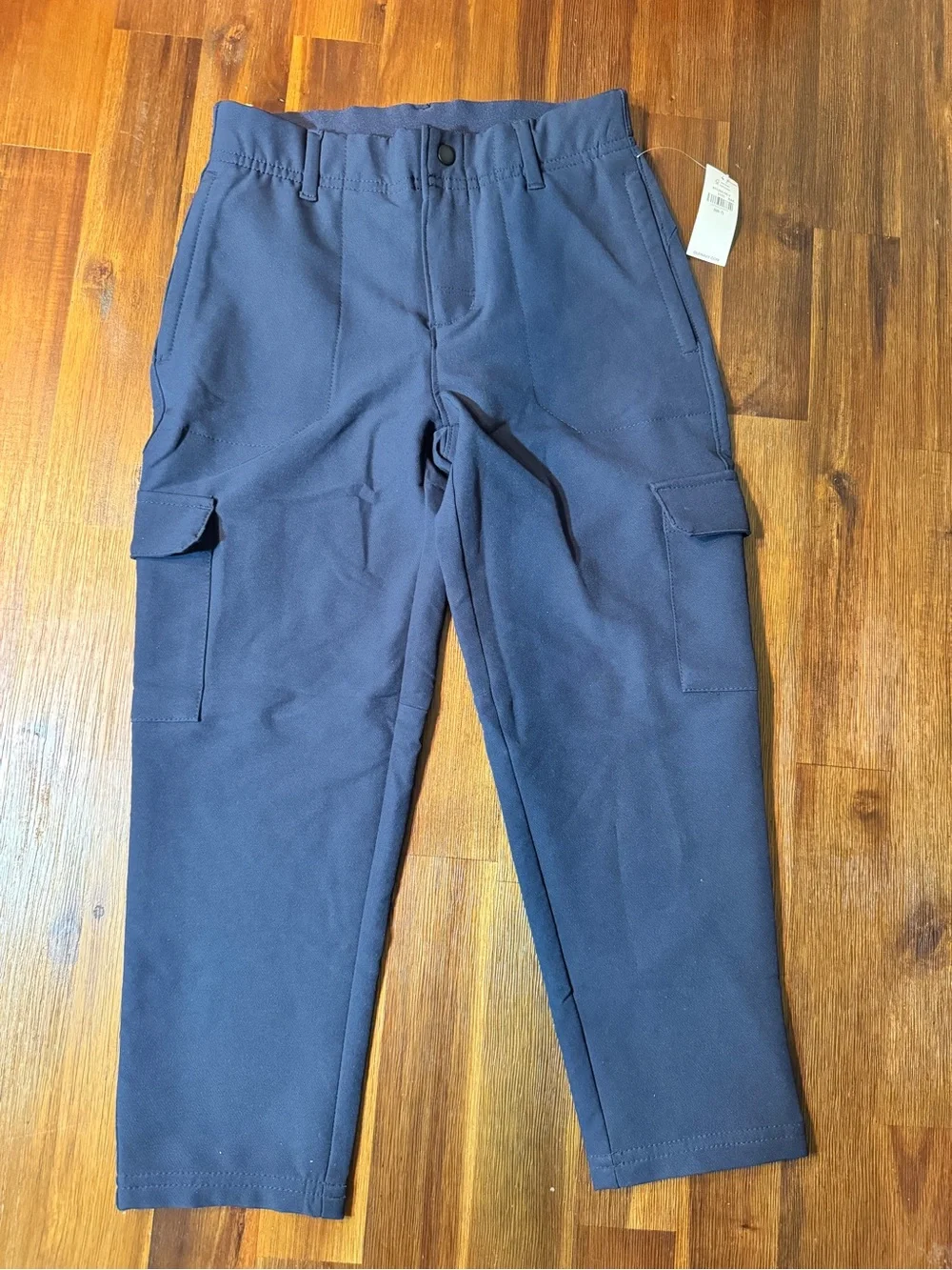 NWT Old Navy Active Boys Navy Stretch Tech Cargo Pants School Uniform Size 6-7
